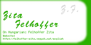 zita felhoffer business card